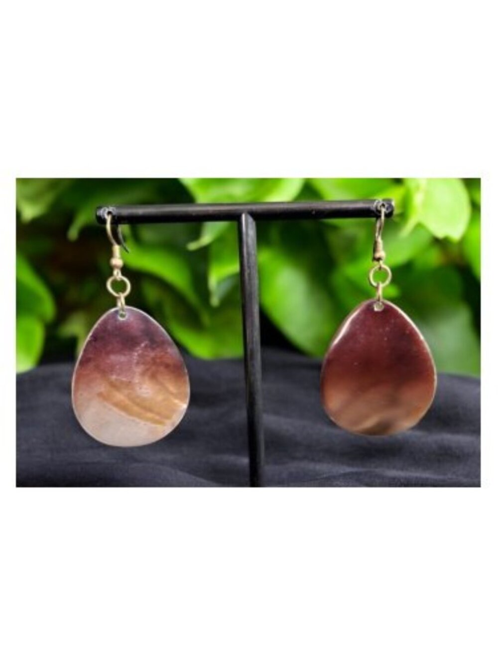 Brown Ombre Teardrop Acrylic Dangle Earrings